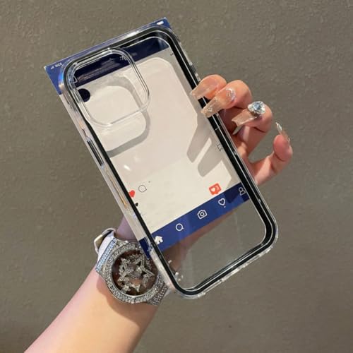 Coque iPhone 15 antichoc noire transparente avec pare-chocs arrière renforcé