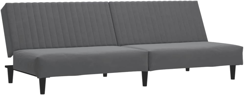 Sofa Bed Dark Grey Velvet Living Room Furniture