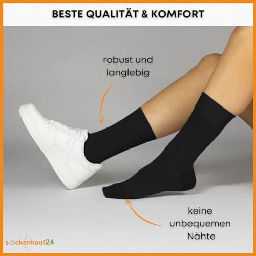 Herrensocken schwarz – 10 Paar Business Socken aus Baumwolle