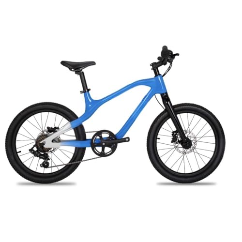 Bicicleta De Montaña Fibra De Carbono Bicicleta Juvenil para Adolescentes con Frenos De Disco Hidráulicos para Niños Niñas Bicicleta De Ciclismo Todoterreno De Alta Velocidad 20inch/6speed