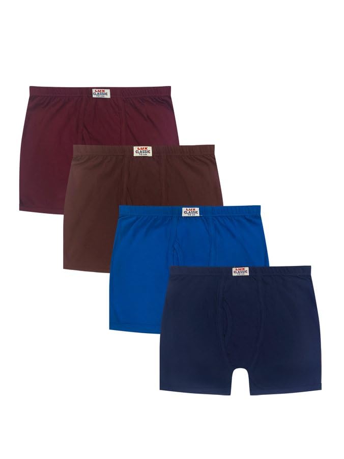 Image of Lux Classic Boys Trunk | 100% Cotton Soft and Comfortable Kids Underwear Trunk for Daily Use with Rash-Free Waistband (Color May Vary)