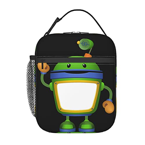 CONPELSON Lunch Bags Team Anime Umizoomi Insulated Lunch Tote Reusable Portable Lunch Box for Outdoor Office Picnic 10 X 4 X 8 in