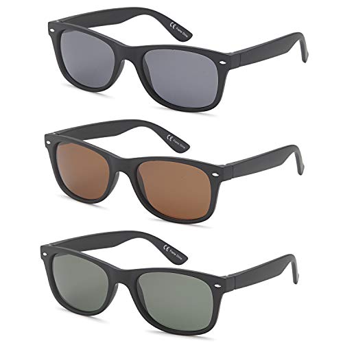 Gamma Ray Polarized Sunglasses 3 Pack for Men and Women