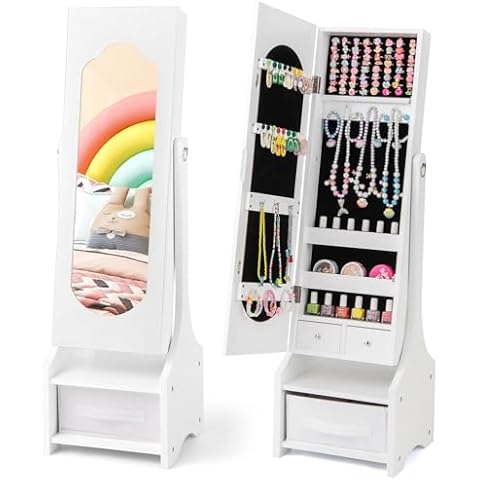 Costzon Kids Jewelry Armoire Cabinet Cover