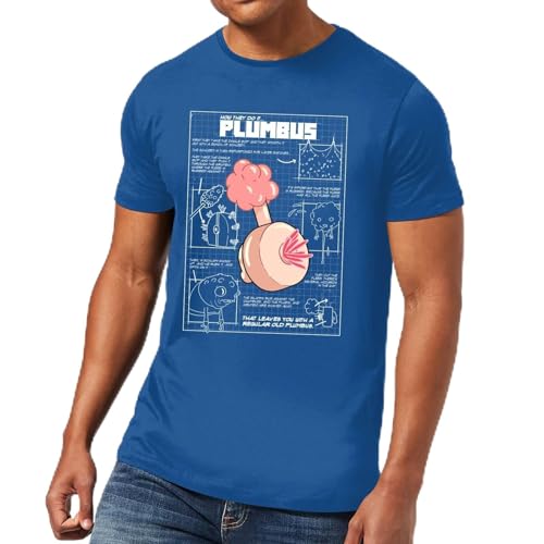 Rick and Morty Plumbus Men's T-Shirt - Royal Blue XXL