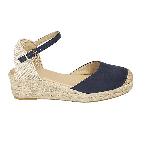 Espadrilles en jute pour femme 38 EU bleu marine à boucle