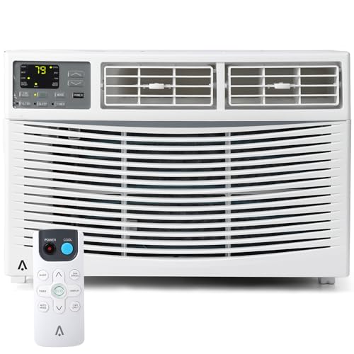 GarveeLife Window Air Conditioner, 8000 BTU Window AC Unit, Cool Rooms up to 350 Sq.Ft., 3 Fan Speed, 24H Timer, Energy Saving, Remote Control, Perfect for Bedroom, Apartment, Living Room, O