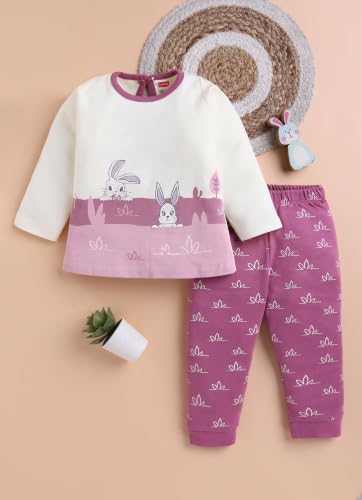 Image of LuvLap Baby Girls Regular Fit 100% Cotton Half Sleeves Girls Top CoSet Pack of 3