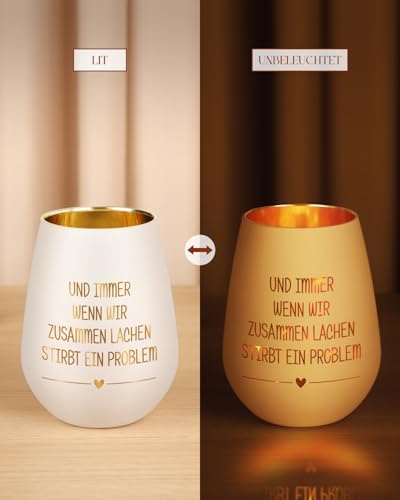Blumuze Geschenke für Freundin Frauen, Windlicht Aus Glas Teelichthalter Beste Freundin Geschenke, Beste Freundin Geburtstagsgeschenk,Geburtstag Geschenk für Freundinnen,Freundschaft Geschenk