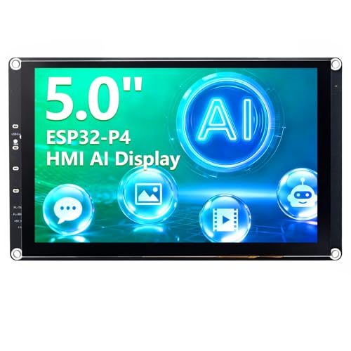 Image of 5 Inch ESP32-P4 Display, 800x480 IPS Touch Screen with ESP32-P4 & ESP32-C6, Up to 400MHz, Support Wi-Fi 6, Bluetooth 5.3 (BLE), AI Speech Interaction, Compatible with Arduino, ESP-IDF, LVGL