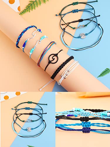 Choice Of All Vsco String Wave Bracelet Adjustable Friendship Bracelet Handcrafted Jewelry Women (D:black Fish Hook) #TOP4