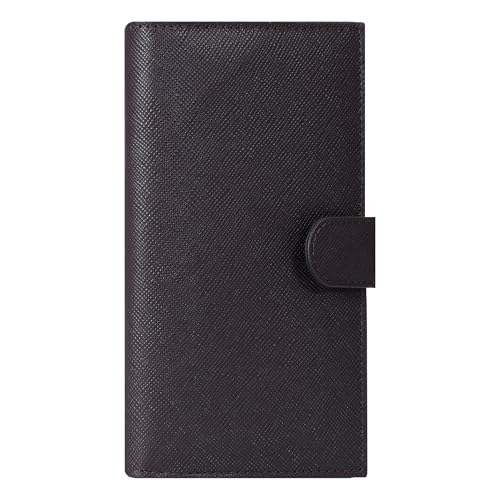 Oak Leathers Leather Checkbook Cover for Men & Women -RFID Slim Wallet Pen Holder Credit Card Gift Duplicate Checks Minimalist Design