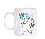 Con caja divertida de regalo MardeTé Taza Unicornio Dab. Divertida Taza del Baile más Famoso y extraño de Gente Diferente y Divertida.