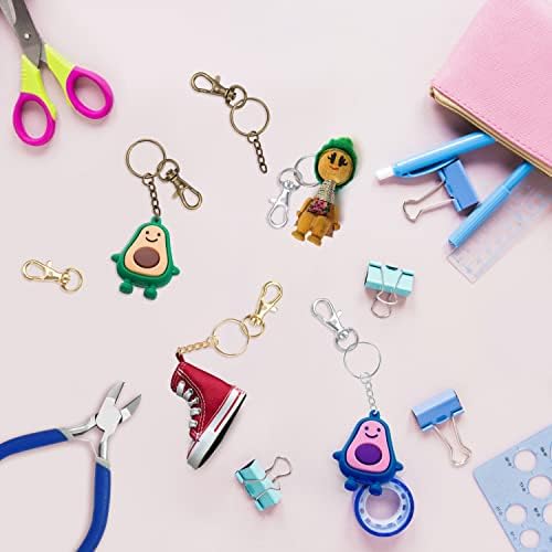 Belle Vous Metal Swivel Snap Lobster Hook Clasps, Key Rings with Chain and Open Split Jump Rings (180 Pack) - Small Trigger Claw Clasp Clips for Keychains, Lanyards, DIY Crafts & Jewellery Making