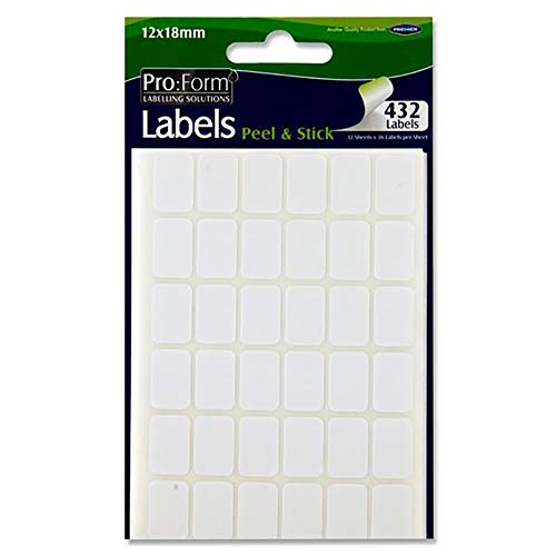 Premier Stationery Pro forme : 12 x 18 mm étiquette blanche Cover