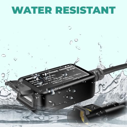 Image of SIMTAC RAPIDRIDE Quick Charger 3.0 with Universal Fitment For Bikes & Scooters, With USB Type A, Black