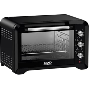 Forno Elétrico Arno 6 em 1 AirFry 40L Preto FOR4 com Timer de 240 Min, Controle de Temperatura até 240°C e Tecnologia AirFry, 110V