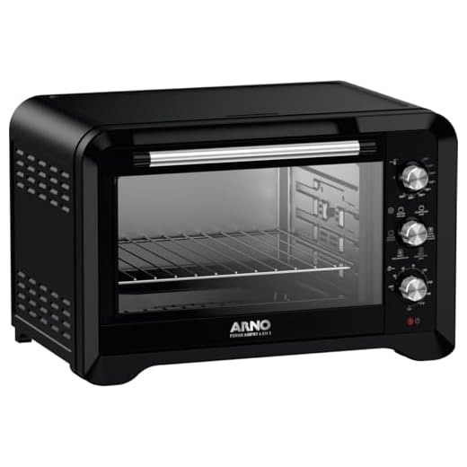Forno Elétrico Arno 6 em 1 AirFry 40L Preto FOR4 com Timer de 240 Min, Controle de Temperatura até 240°C e Tecnologia AirFry, 110V