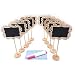 E-Conoro Mini Chalkboards with Stand, Erasable Chalk Markers and Cleaning Cloth for Message Board Signs, Wedding Party Table Numbers, Place Cards, Food Name Card, Decorative Sign （Pack of 10 )