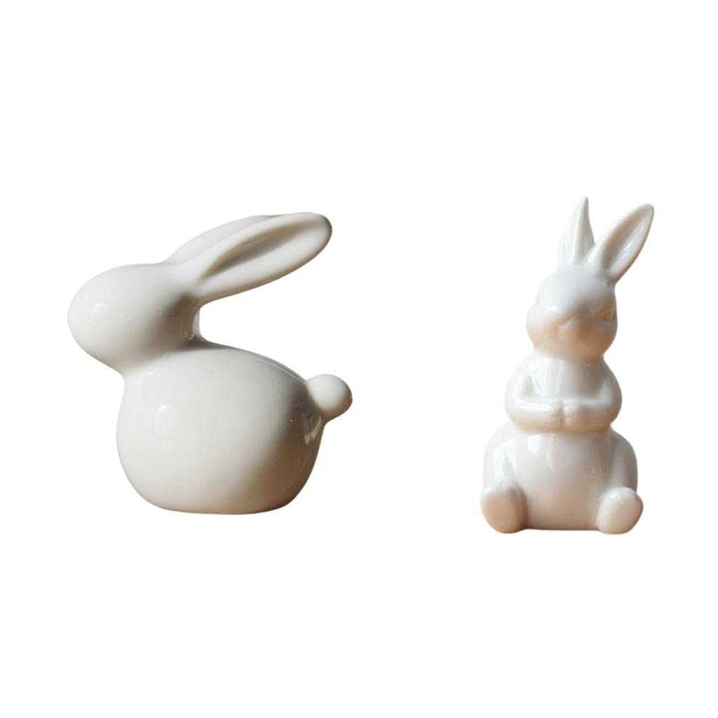 Coniglio Figurina Primavera Coniglietto di Pasqua Statua Decorazione da scrivania Regalo