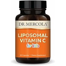Dr. Mercola Liposomal Vitamin C for Kids - 125 mg Vitamin C - Supports Immune & Brain Function - Liposomal Delivery - Non-GMO, Gluten-Free & Soy-Free - 30 Capsules 30 Servings