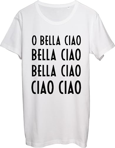 O Bella Ciao Song Professor Money Bank Robber White Men's T-Shirt XX-Large