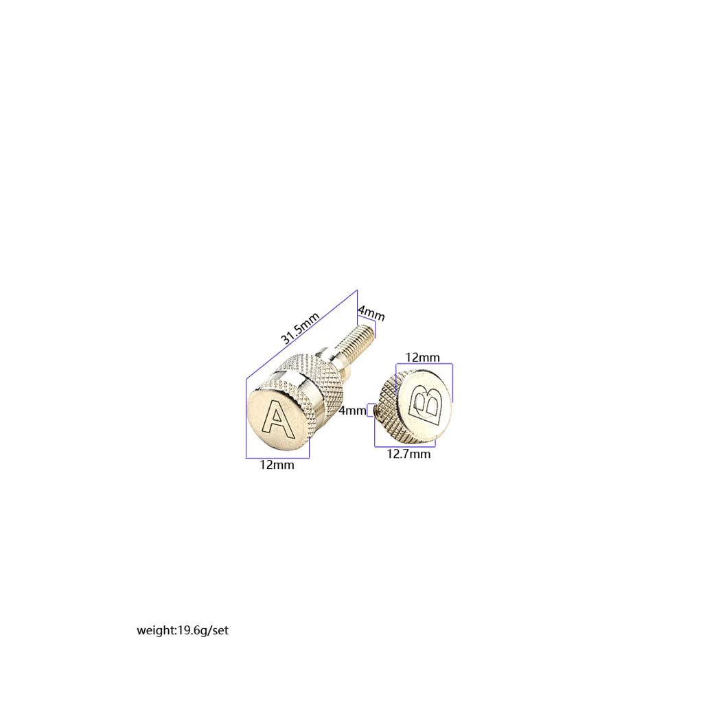 Alnicov Copper-Nickel Saxophone Neck Tighting Screws Sax Curved Neck Fixed Screw for Alto Tenor Soprano Saxophone Repair Parts - Thread Diameter 4mm