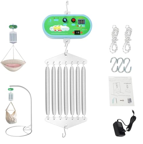 Electric Federwiege Baby Tragfähigkeit 20Kg Federwiege Mit Motor Hängende 7-Feder Elektrische Babyschaukel Steuerung Mit Timer Einstellbare Lautstärke Einstellbare Geschwindigkeit Federwiegenmotor