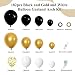 182pcs Black and Gold Balloons Garland Arch Kit, 5 10 12 18 inch Black White Metallic Gold Confetti Latex Balloons for 2024 Graduation Decorations New Year Birthday Party Decorations