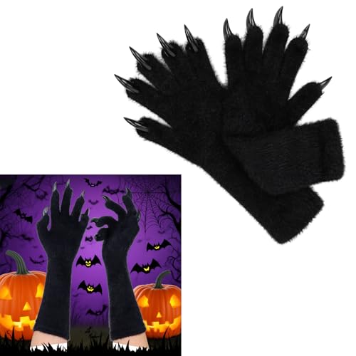 Guantes de animales para disfraz de Halloween con garras largas de nailon flexible 2