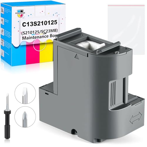 Poschink C13S210125 Ink Maintenance Box Tank Replacement Compatible for EPSON Surecolor SC-F170 F100 F150 Printers (S210125/SC23MB)