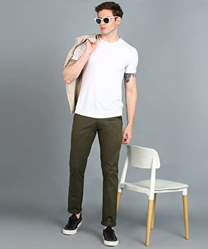 Image of Urbano Fashion Men's Cotton Light Weight Non-Stretch Slim Fit Casual Trousers