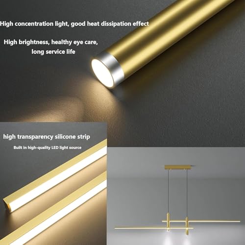 Plafonnier LED variable avec télécommande pour table à manger moderne - 3