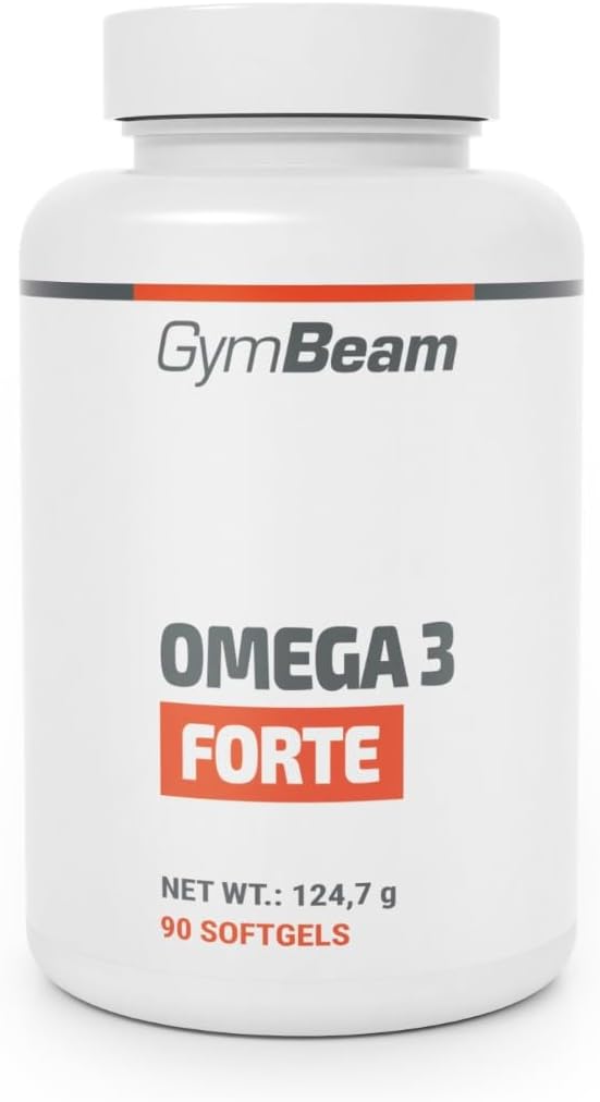 Oméga 3 Forte GymBeam est une formule concentrée d'acides gras oméga-3, riche en EPA et DHA issus d'huile de poisson. E