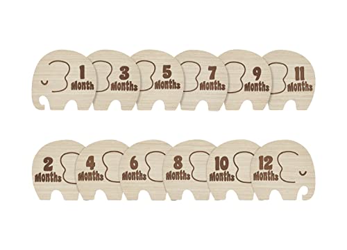 Kate & Milo Wooden Milestone Props, Elephant