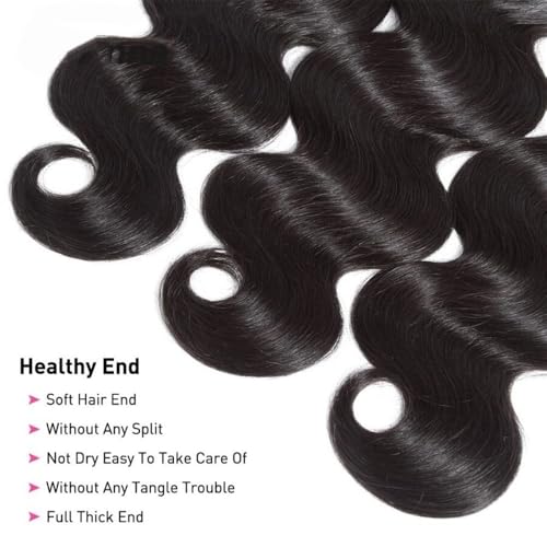 Gruby 1/3/4 szt. Pęczków typu Body Wave 10–40" wiązek ludzkich włosów Naturalna czerń dla Daily