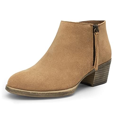 Vepose Women's Suede Leather Ankle Boots