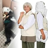 DJFYVAEIO Chaleco Anticaídas para Personas Mayores, con Activación Rápida En 0,08 Segundos, Reutilizable, Tallas S-2xl, Alarma Remota por Aplicación, Incluye 2 Cilindros De Helio, para Mujer L