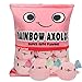 NUKBIL Axolotl Plush Pillow Throw Pillow, Cute Axolotl Plush Toys Doll, Axolotl Stuffed Animal Bag of Axolotl Plushies, Stuffed Axolotl Gift for Kids, Birthday, Christmas, Baby Shower (6 pcs, Pink)