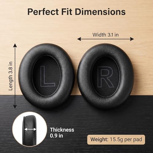 Replacement Ear Pads for Soundcore Life Q20/Q20+/Q20i/Q20BT | Soft Protein Leather, High-Density Foam, Pry Tool, Not for Life 2 NEO miniatura 6