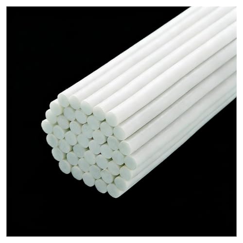 BEYVKIX Fiberglass Rod 1M (3.28 Ft), Solid Fiberglass Stick, Strong Flexible Rods for Garden Stakes, Plant Support, Kite Spars, DIY Projects, 3 Rods,White,Diameter 1/2 inch