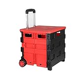 ? Super practical - Folding shopping cart saves space when closed, can be used in flash, then easily folded after use