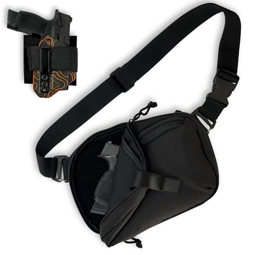 Void Supply Co. Concealed Carry Sling Bag for Men & Women - Crossbody Tactical EDC Bag with CCW Fast Access - Included IWB Holster Adapter