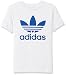 adidas Originals Big Boys' Trefoil Tee, White/Blue, M