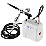 Weit verbreitet:Dieses professionelle Airbrush Luft Kompressor Kit Set ist verbreitet im Modellbau, Kuchen Dekoration, Tätowierungen, Nagel-Kunst, etc.