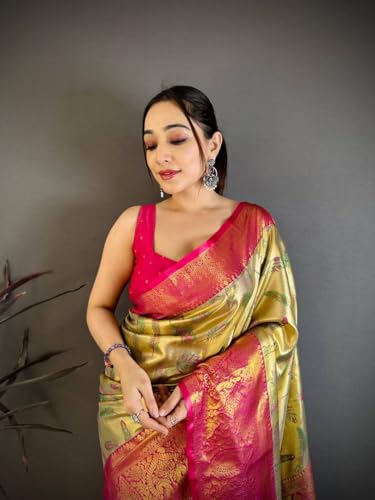Veglari kanjivaram silk saree in soft silk – image 5