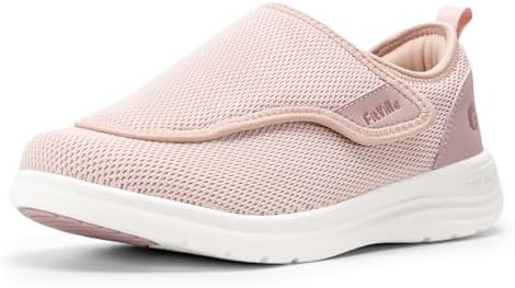 FitVille Extra Breit Schuhe Damen mit Klettverschluss Gesundheitsschuhe Seniorenschuhe Bequeme Pflegeschuhe Hausschuhe Freizeitschuhe für Breite Füße EasyTop Wings V2