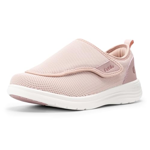 Image of FitVille Diabetic Shoes for Women Extra Wide Walking Shoes Slip-On Orthopedic Shoes with Adjustable Strap for Swollen Feet Neuropathy - EasyTop Wings V2