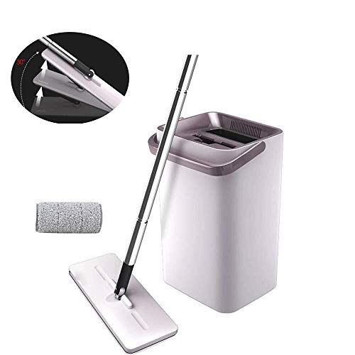 Home Flat Mop Bucket Alle Bodenreinigungssysteme mit 2 Moppkopfteilen waschen und trocknen