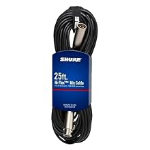 Hi-Flex 25 foot (7.5 m) microphone cable with chrome XLR connectors, for low-impedance operation. Shure Model: C25J UPC Code: 42406060837